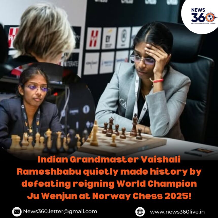 Indian Grandmaster Vaishali Rameshbabu at Norway Chess 2025