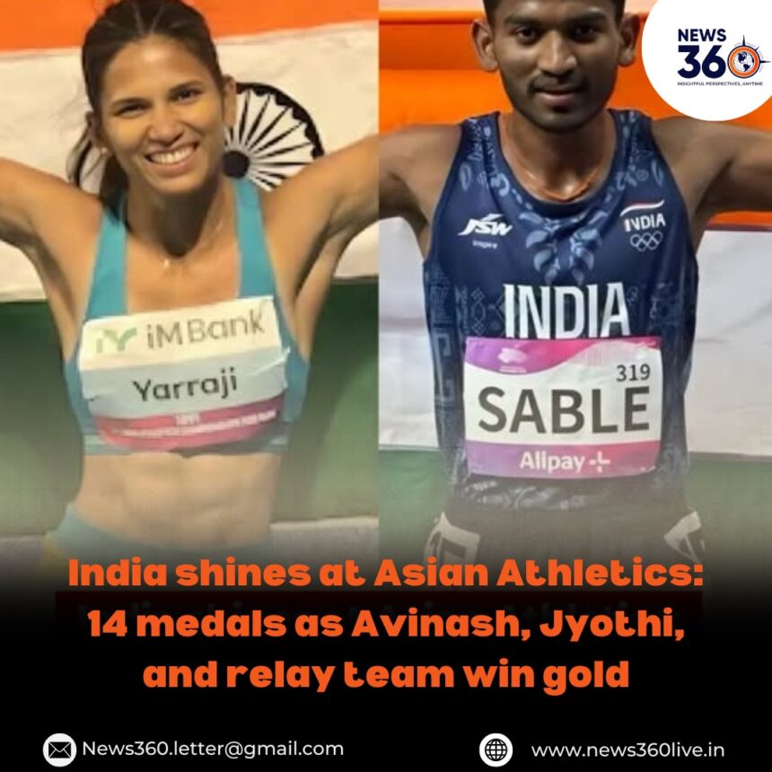Asian Athletics Championships 2025 Indian Women 4x400m Relay Gold Jyothi Yarraji Avinash Sable