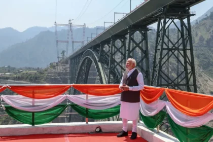 Chenab bridge: Narendra Modi inaugurates world's tallest single-arch railway bridge in Kashmir