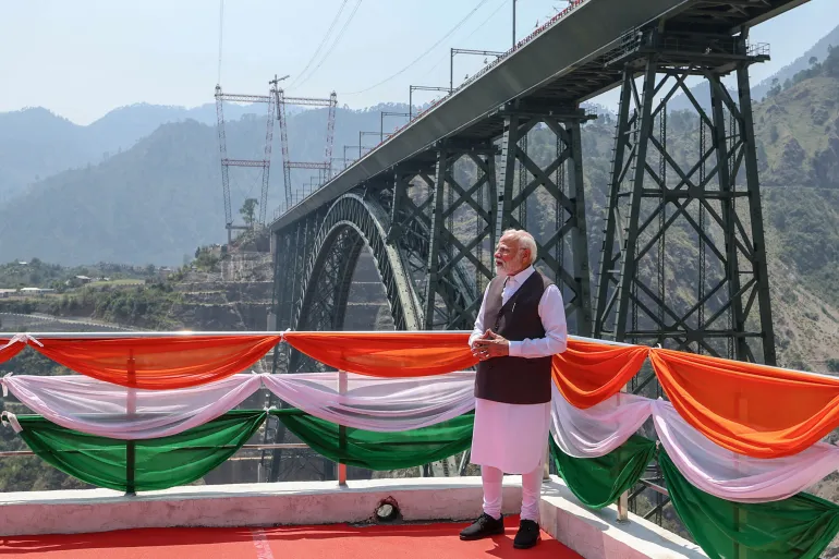 Chenab bridge: Narendra Modi inaugurates world's tallest single-arch railway bridge in Kashmir