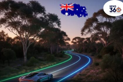 Glowing Roads in Australia absorbing sunlight during the day and illuminating highways at night