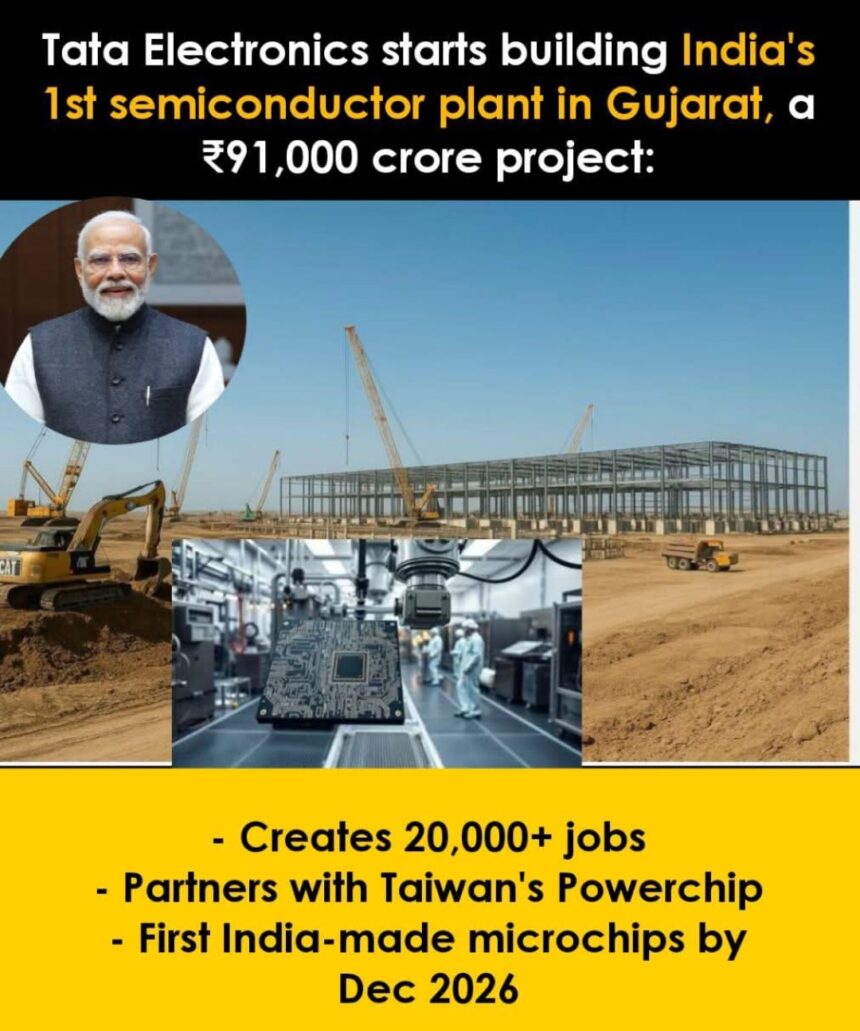 India's First Semiconductor Fabrication Plant in Dholera, Tata Electronics