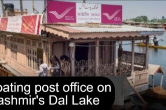 Floating post office on Kashmir's Dal Lake
