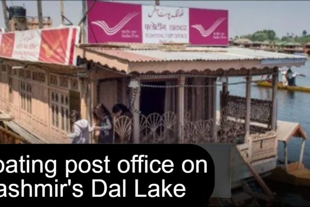 Floating post office on Kashmir's Dal Lake