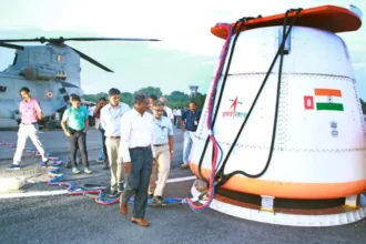 ISRO has successfully conducted parachute deployment trials for the Gaganyaan crew module
