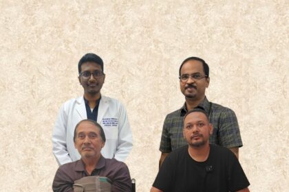 (L-R)Mr. Gokla Nand Pant, Dr RaviRaju, Patient's son_ Dr V. Vinoth Kumar